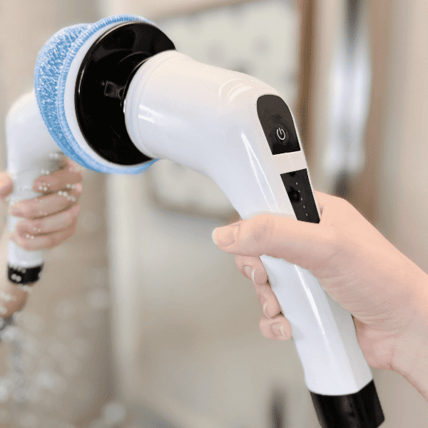Grace's Gleam Electric Scrubber for effortless bathroom cleaning